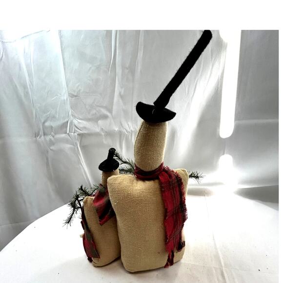 Sack Snowmen with trees flour sack unique Christmas holiday decor - Picture 5 of 10